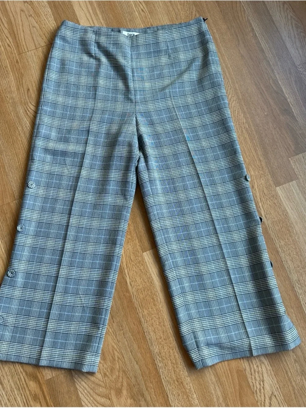 Plaid Wide Leg Pants